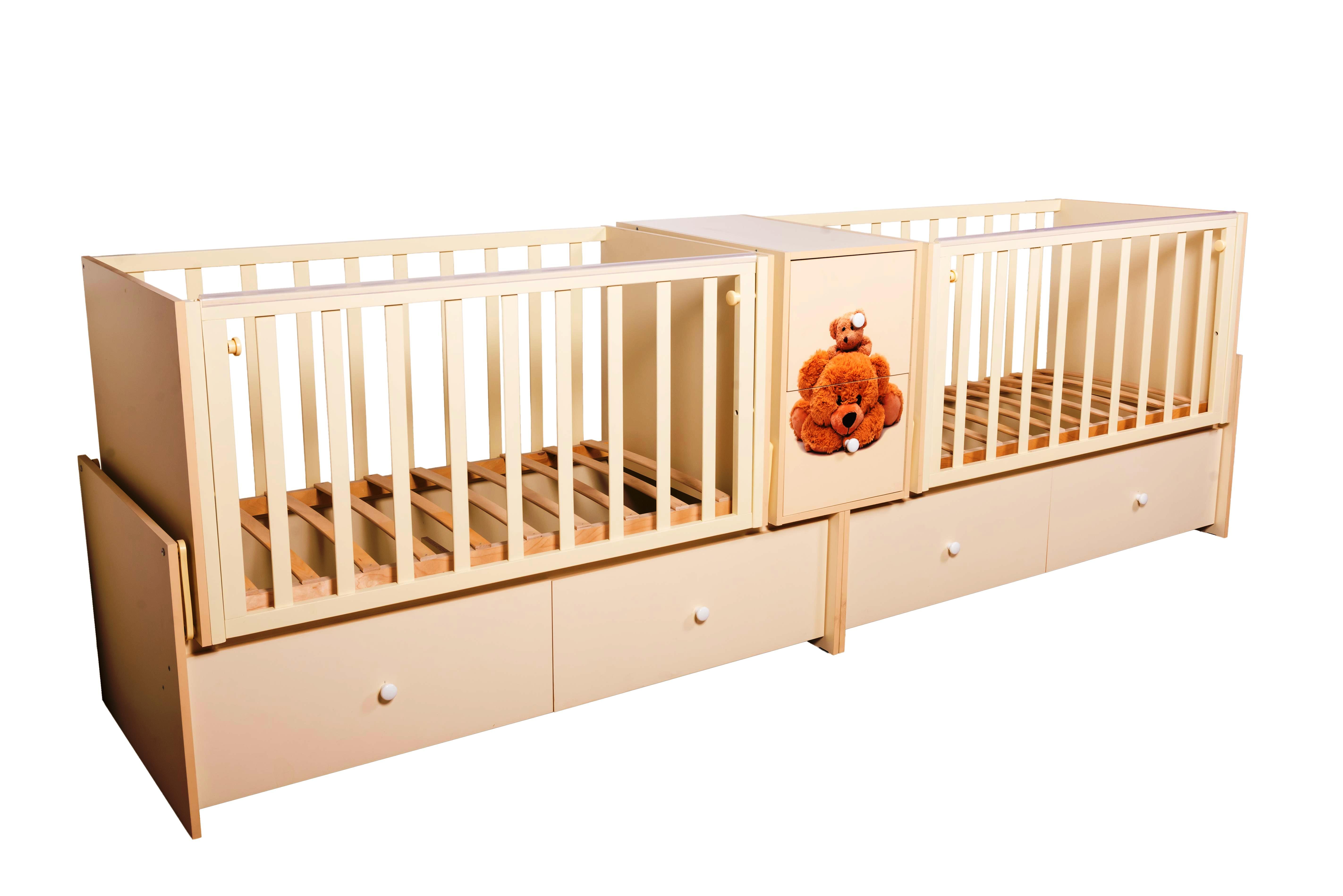 детская кровать для новорожденных двойняшек